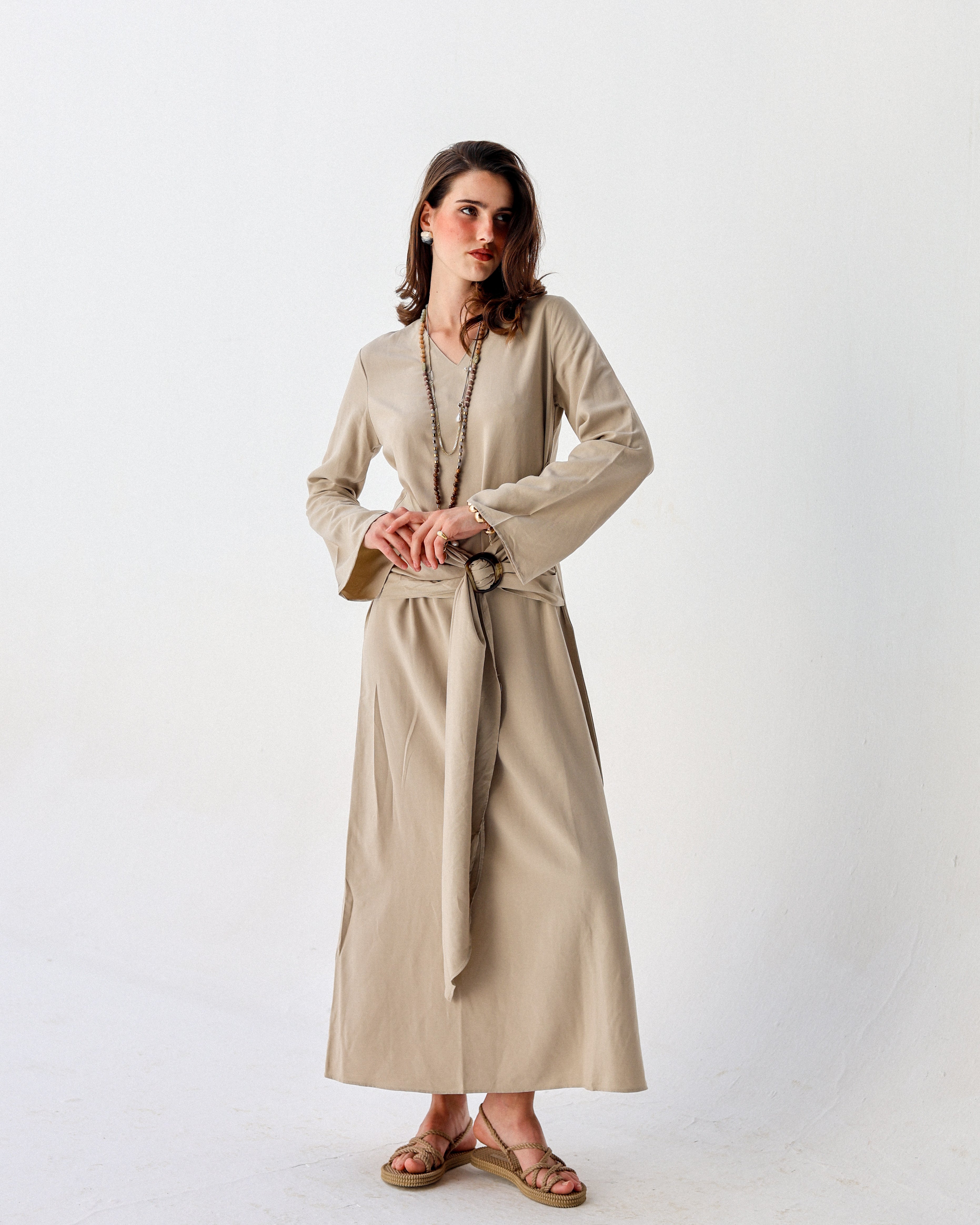 Yasmina Dress -Beige