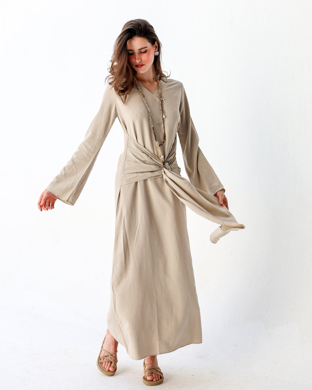 Yasmina Dress -Beige