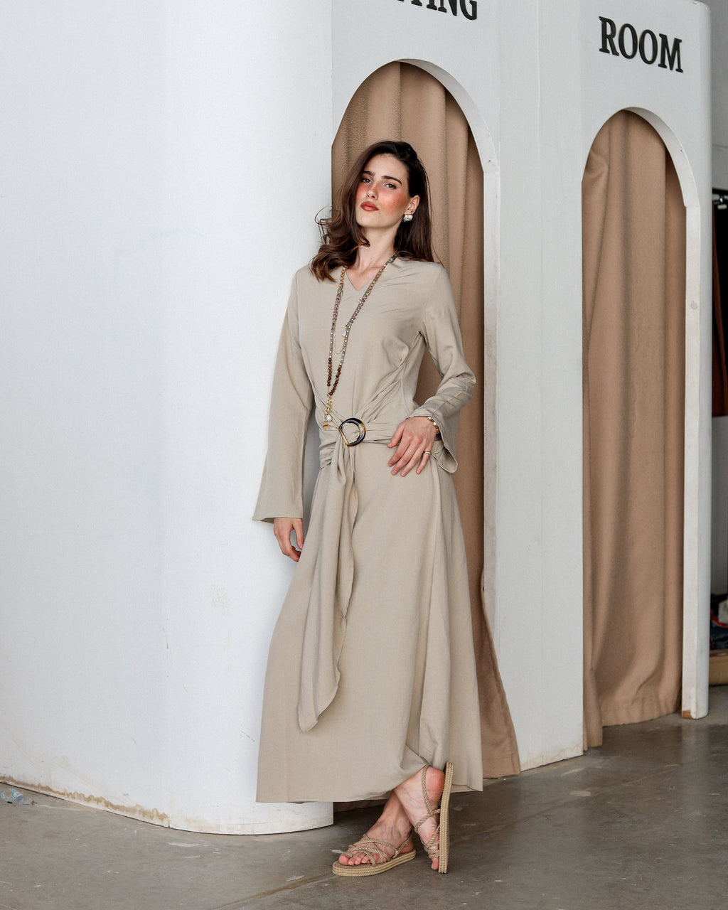 Yasmina Dress -Beige