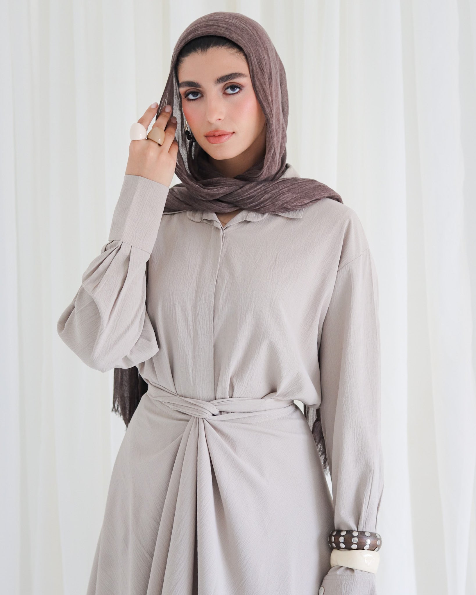 Ontha Shirt Dress - Beige