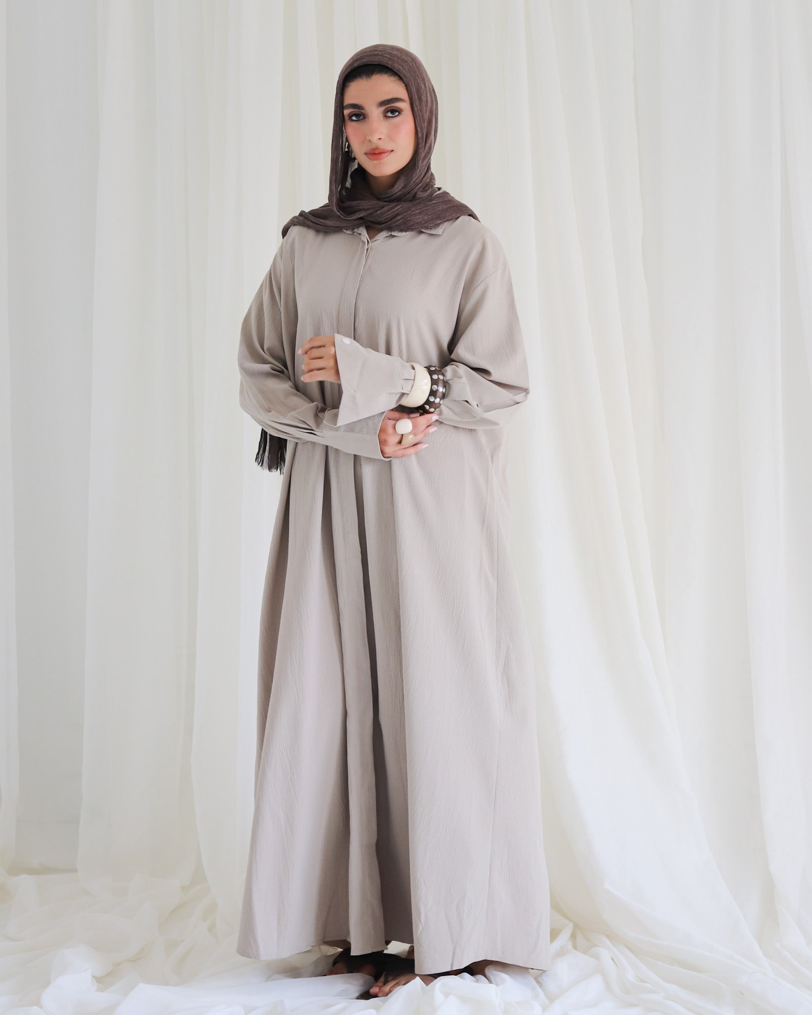 Ontha Shirt Dress - Beige