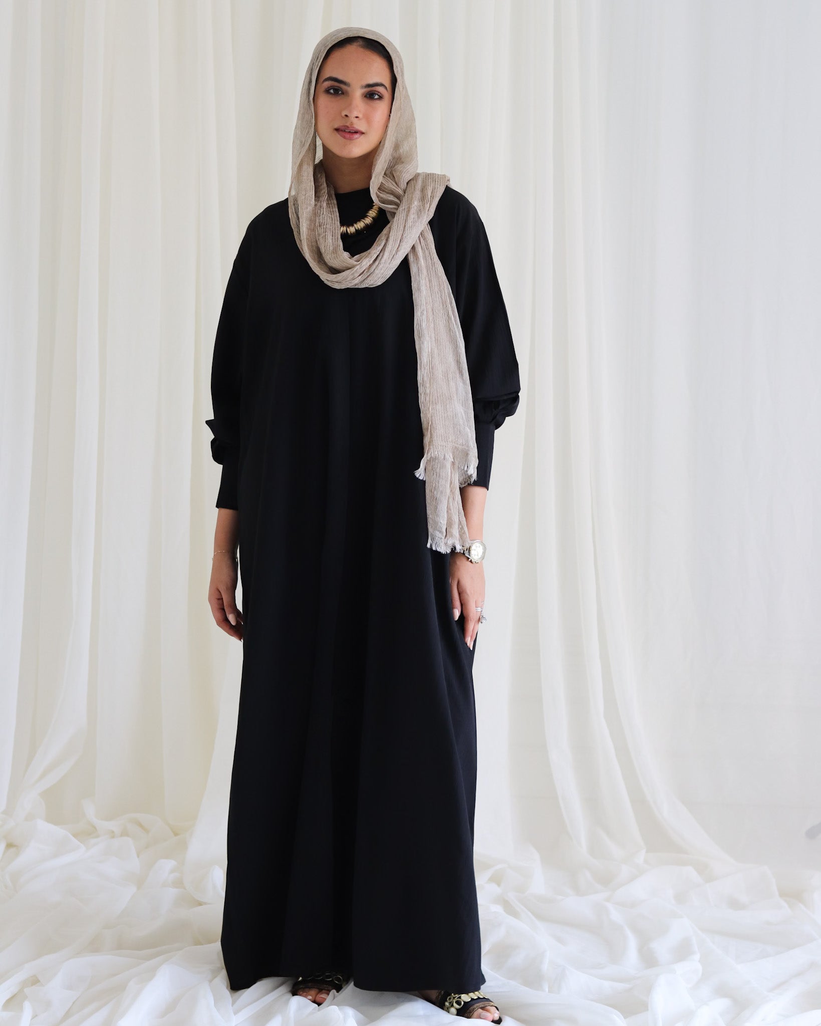 Ontha Shirt Dress - Black